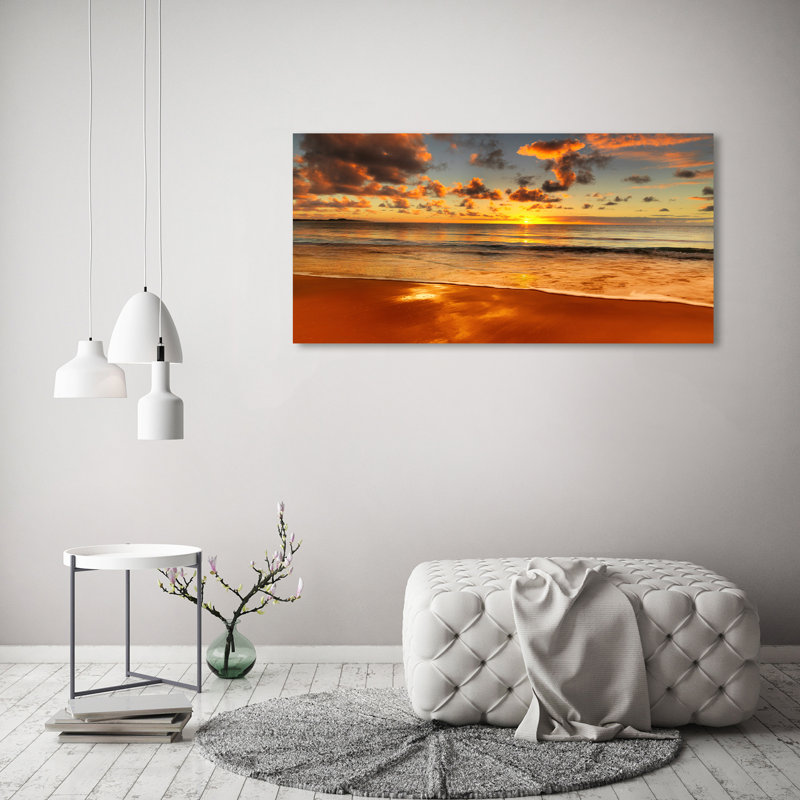 Sunset Beach - Wrapped Canvas Print