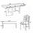 Raelene Modern 6-Piece Extendable Dining Table With Footrest,kitchen table set with Leaf,dining table set,dining room set-1678049433