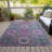 Machine Washable Indoor/Outdoor Xhevrie Purple Rug-111820241