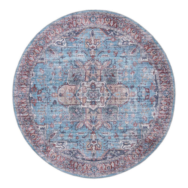 Heffington Oriental Indoor Rug, Round 10'6" x 10'6"
