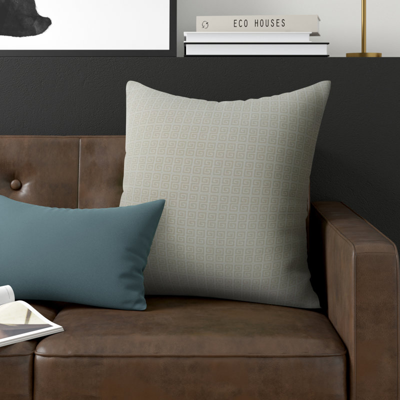 Geometric Reversible Throw Pillow, 26" H x 26" W, Classic Gray/Omar