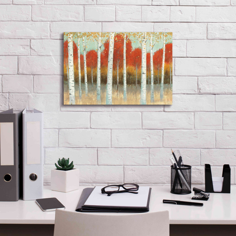 «Xakaria Fall Promenade I» sur toile par James Wiens, H 12 po x l 18 po x P 0,75 po