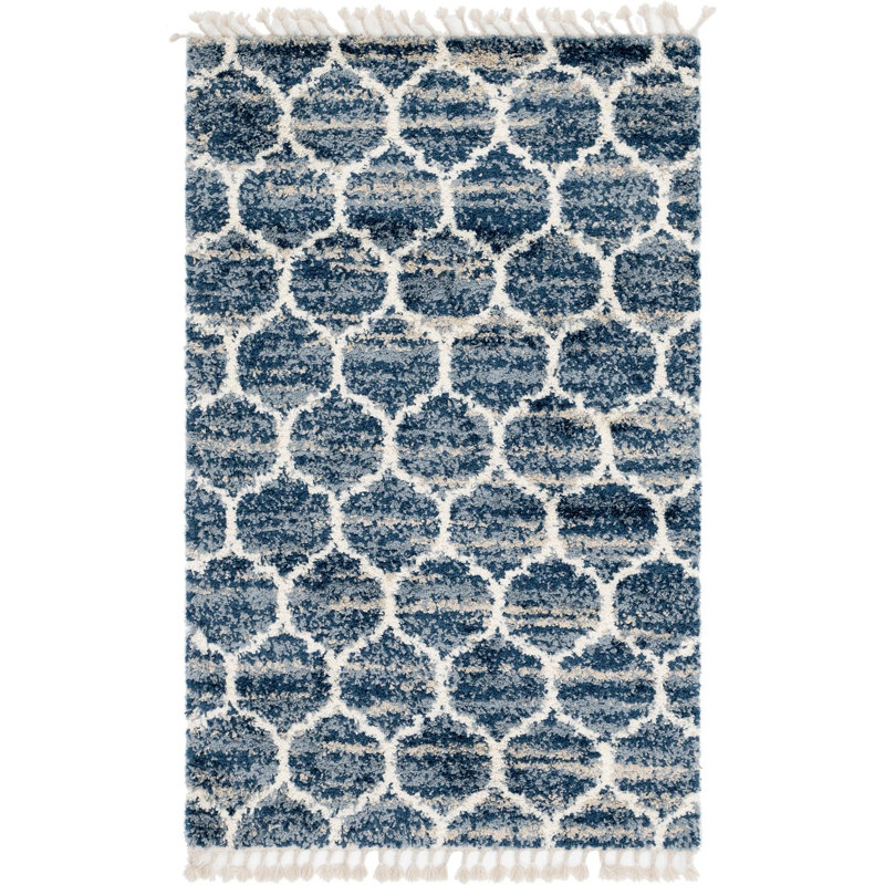Burriss Geometric Shag Area Rug, Rectangle 152 x 244cm