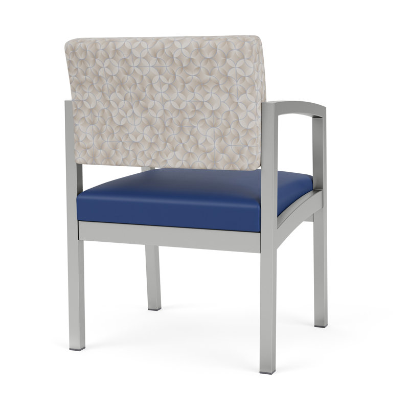 Chaise en acier Lenox, Argent argent, Kaleidoscope Iceberg - Sentry Surge