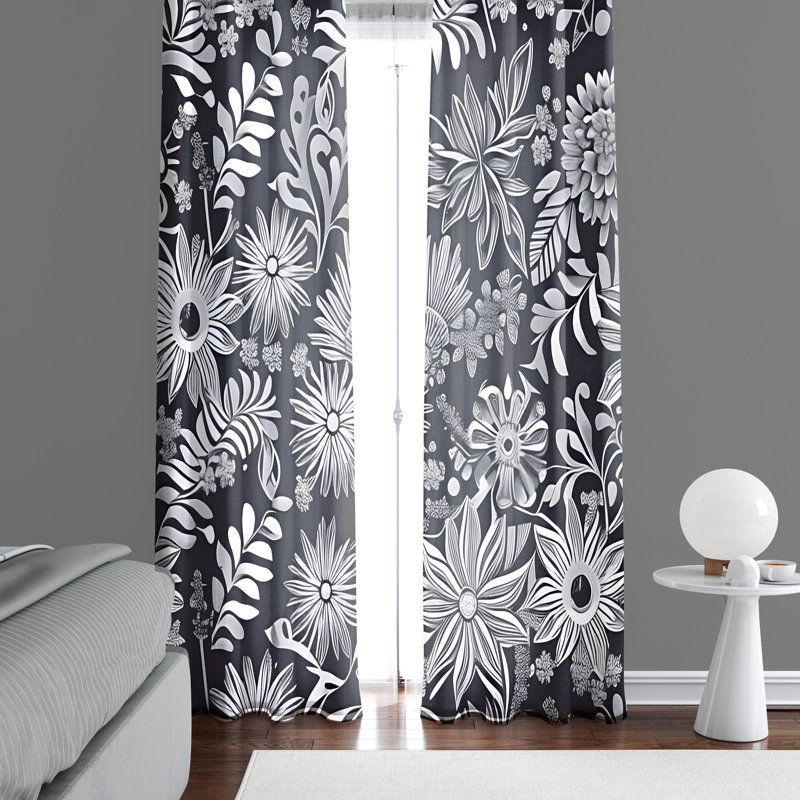Birche Semi Sheer Curtain Pair, 40" W x 61" L