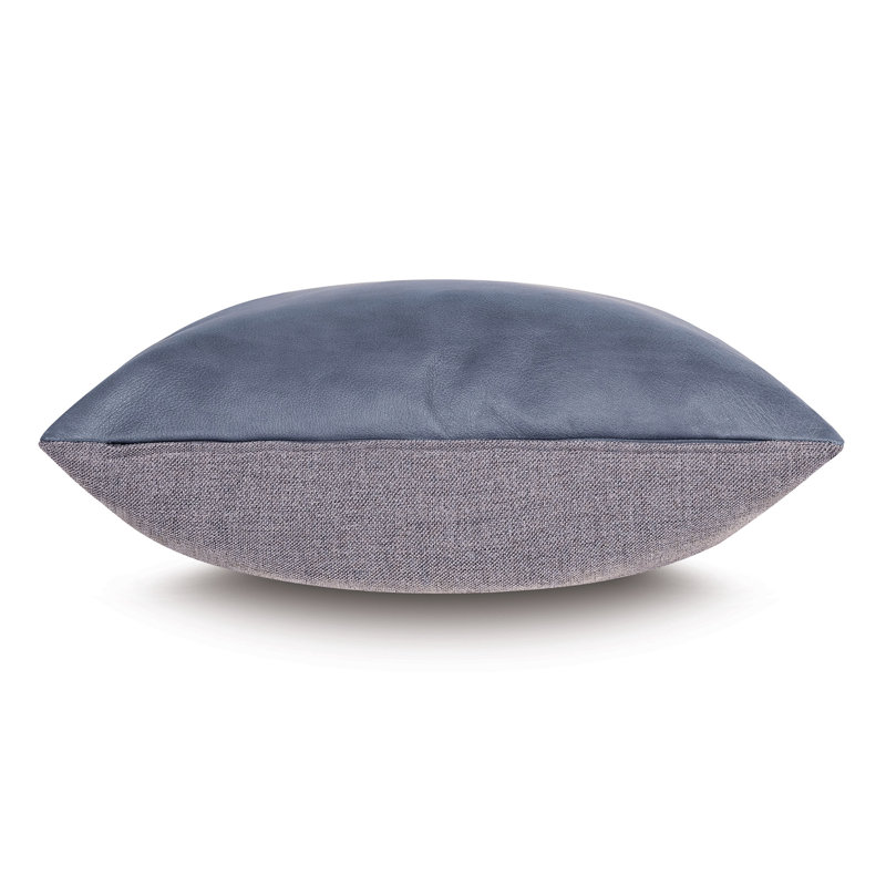 Housse et insert de coussin carré en cuir Noah