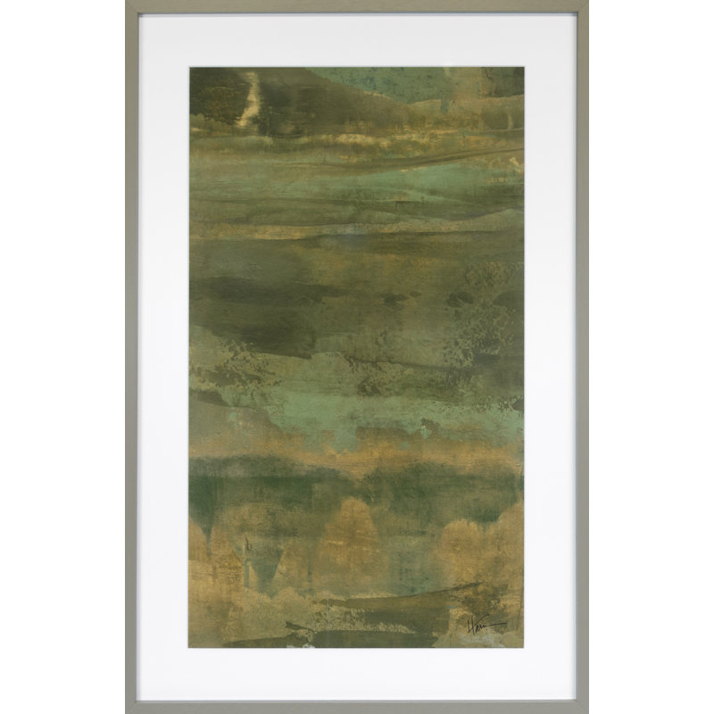 Camouscape I par Maeve Harris - peinture encadrée, H 31 po x l 21 po