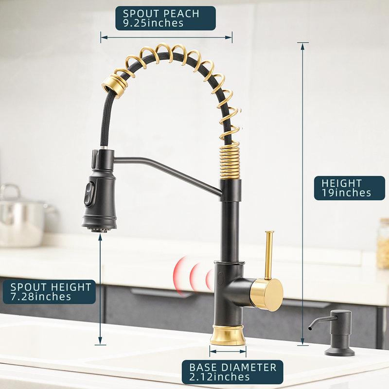 Fapully Pull Down Touchless Kitchen Faucet