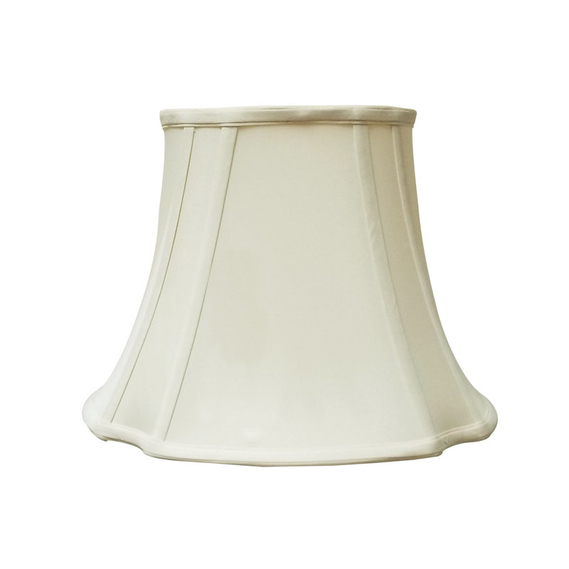Abat-jour cloche en soie / shantung (araignée), H 13 po x l 19 po x P 19 po, Coquille d'oeuf