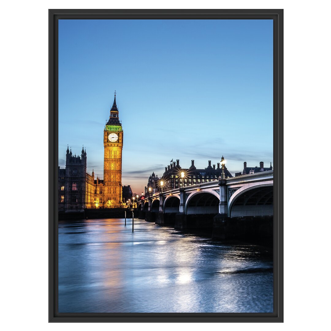 Gerahmtes Wandbild Westminster Bridge Big Ben