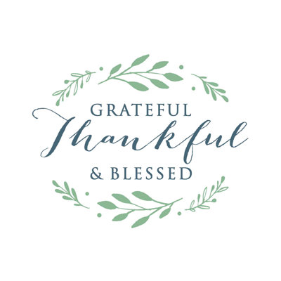 «Grateful Thankful Blesses», reproduction sur toile tendue
