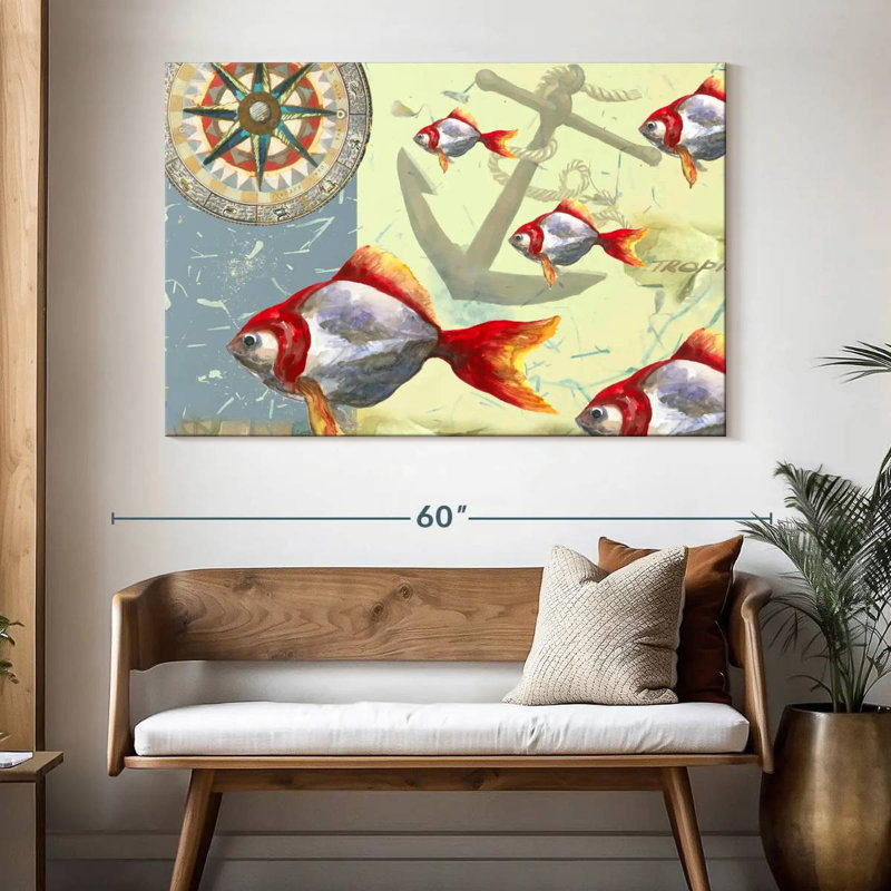 Brampt Tropical Fish I, 34" H x 51" W