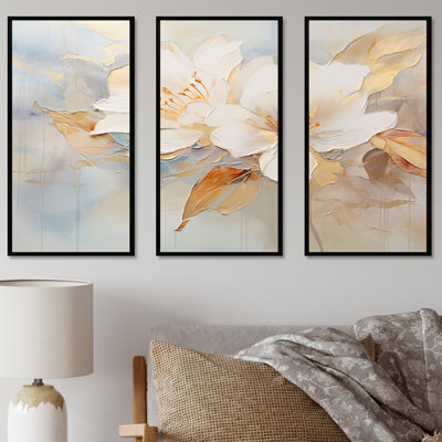 Minimalist Rhododendron Petal Poetry II - Rhododendron Wall Art Print Set