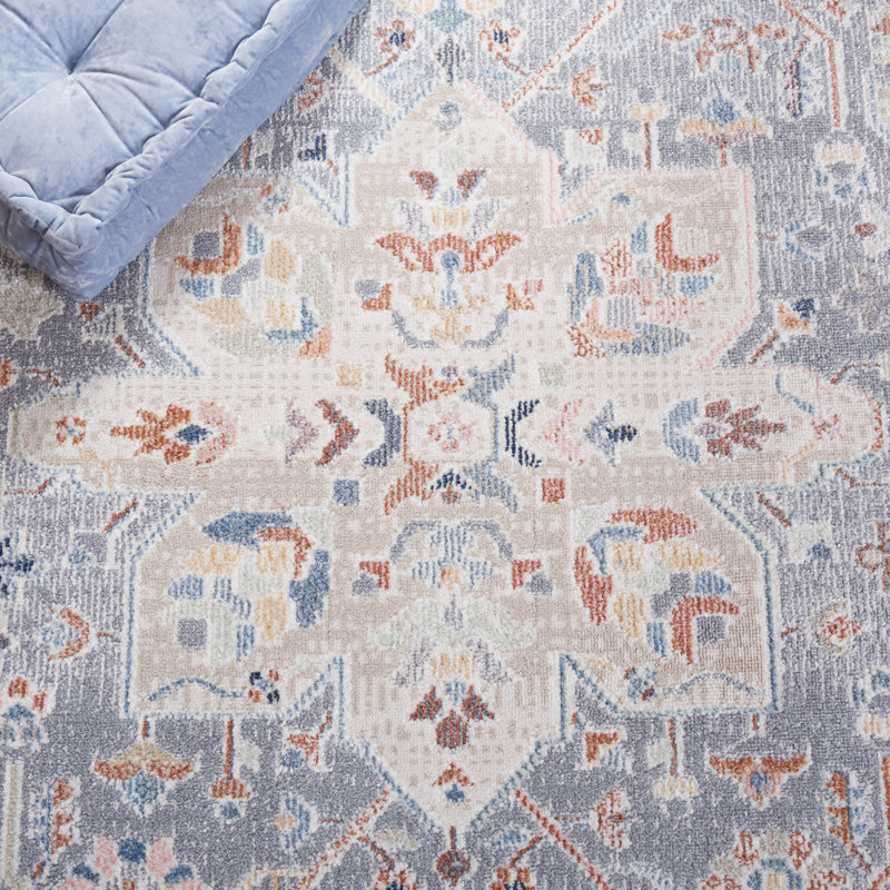 Tapis beige / bleu Bonnert Blair, Rectangle 9 pi x 12 pi