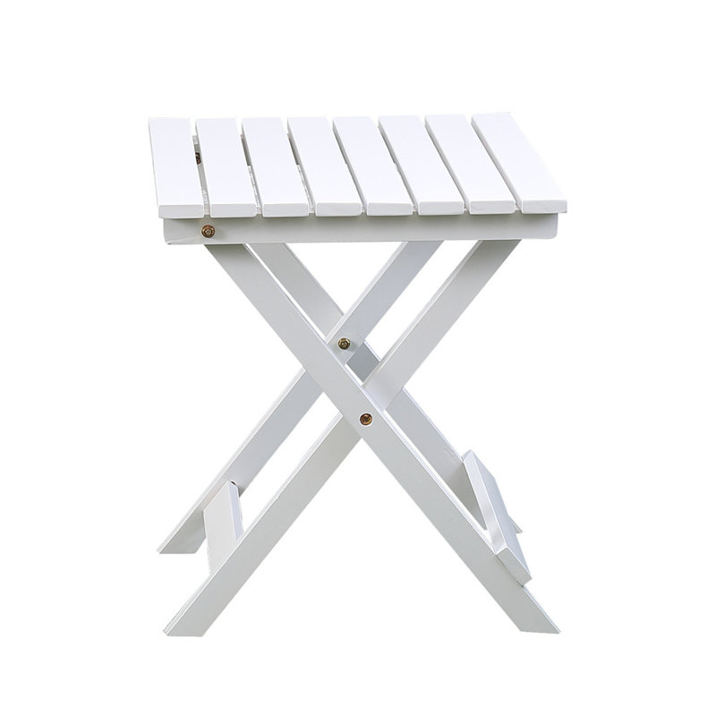 Rue Folding Wood Side Table Adirondack Portable Square 15.4" D x 15.4" W x 18.3" H Outdoor, 15.4" W x 15.4" L x 18.3" H