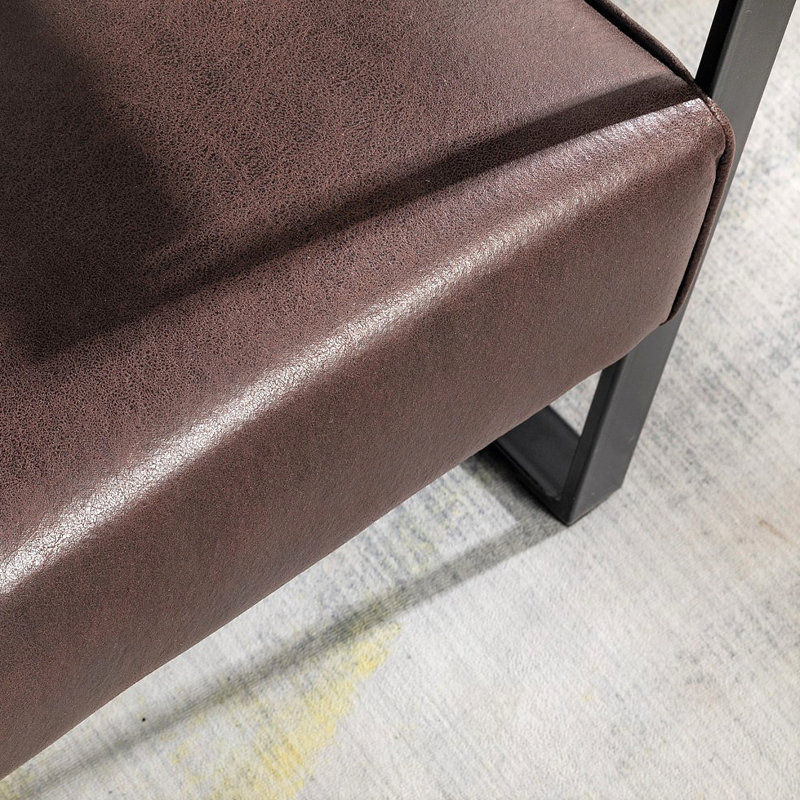 Fauteuil d'appoint classique Mid Century, Marron foncé