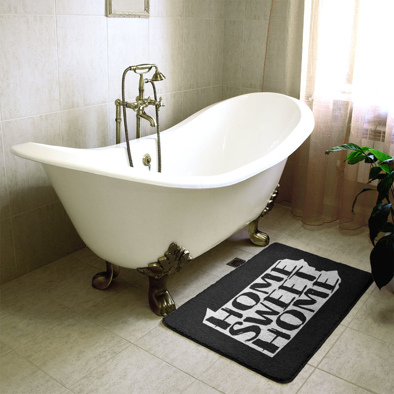 Tapis de salle de bain en pennsylvanie pour la maison, l 17 po x L 21 po, Noir