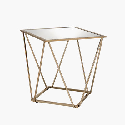 Coffee Table, Mirrored & Champagne Gold Finish