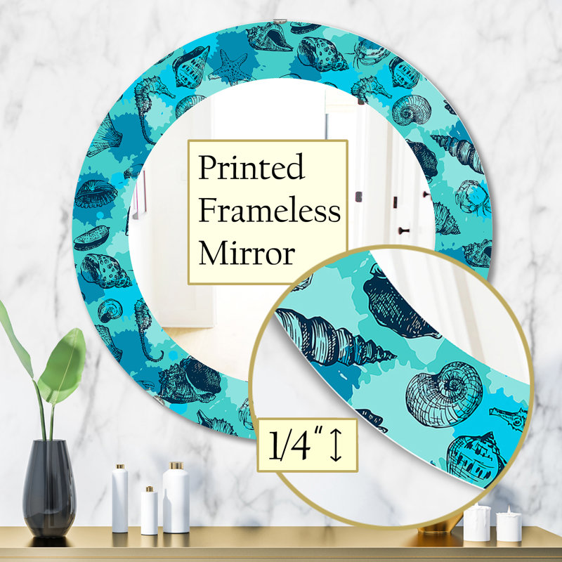 Miroir mural, H 31,5 po x l 31,5 po, Ocean