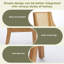 Chaises de salle à manger en rotin, structure en bois massif avec accoudoirs décoratifs, siège rembourré en lin, chaises d'appoint de style rustique en bois pour la cuisine