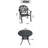 5-Piece Set Of Cast Aluminum Patio Furniture With Black Frame And Brown Seat Cushions(Same Sku: W1710S00050)