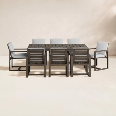 Joly 87" Eucalyptus Patio Dining Set