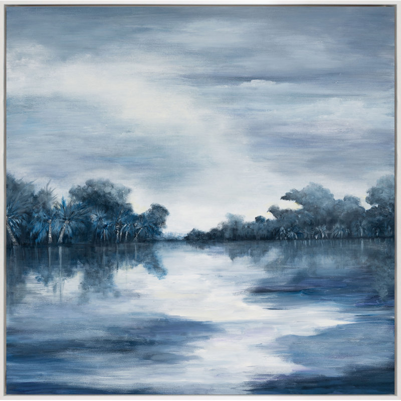 Charleston Marsh 1 Print, White Framed, 30" H x 30" W