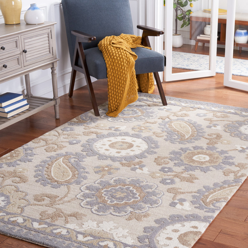 Eneo Hand Tufted Wool Geometric Rug, Rectangle 8' x 10'