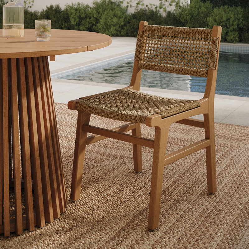 Chaise d'extérieur en bois de teck Rowe
