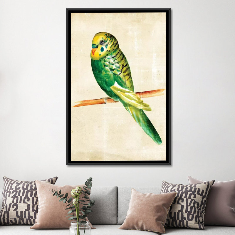 Fanciful Birds Fanciful Birds III by Chariklia Zarris - Unframed Gallery-Wrapped Canvas Giclée on Canvas, Black Framed Canvas