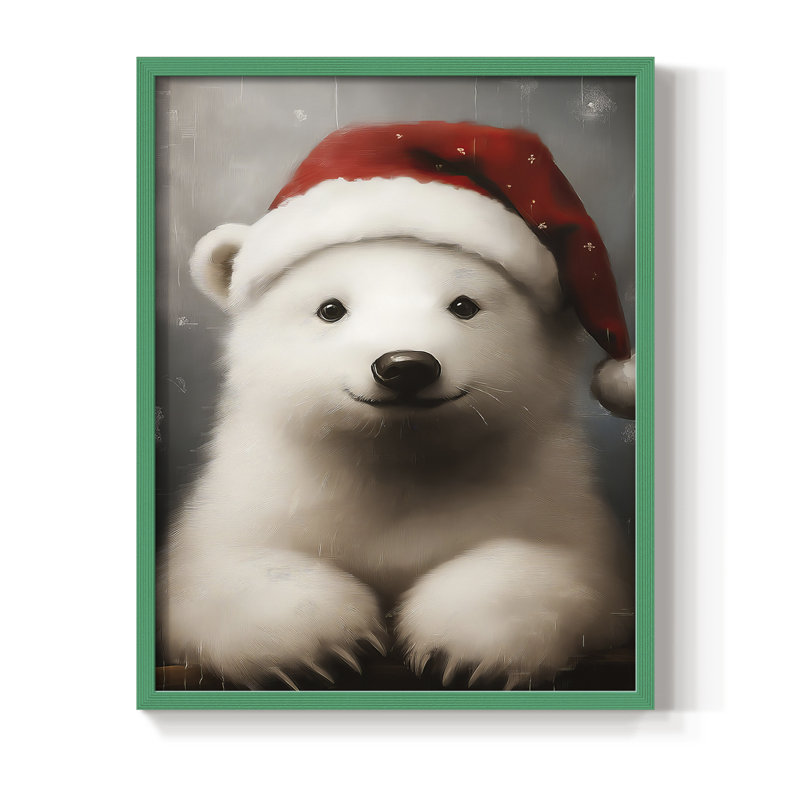 «Christmas Holiday Art», série 2-CLxxxvii, reproduction encadrée - bois massif, H 11 po x l 9 po, Vert