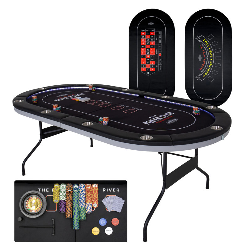 Table de casino ovale à DEL 84 po American Legend