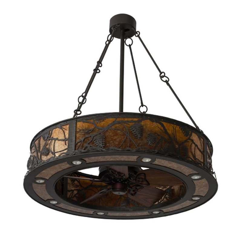Whispering Pines Outdoor Downrod Ceiling Fan