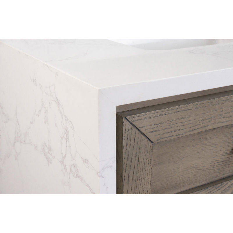 Ensemble de meuble-lavabo 72 po Akalya, Chêne gris