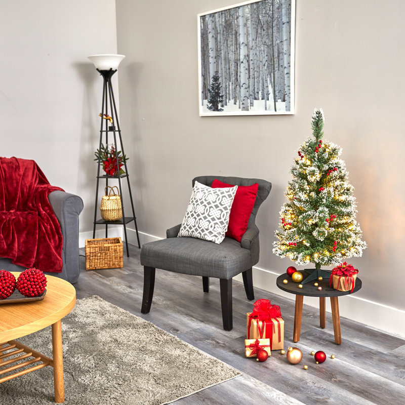 Lighted Artificial Christmas Tree, 3' H
