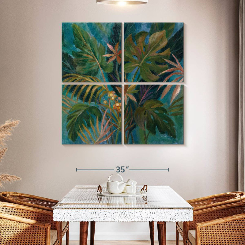 Harnek Midnight Tropical Leaves