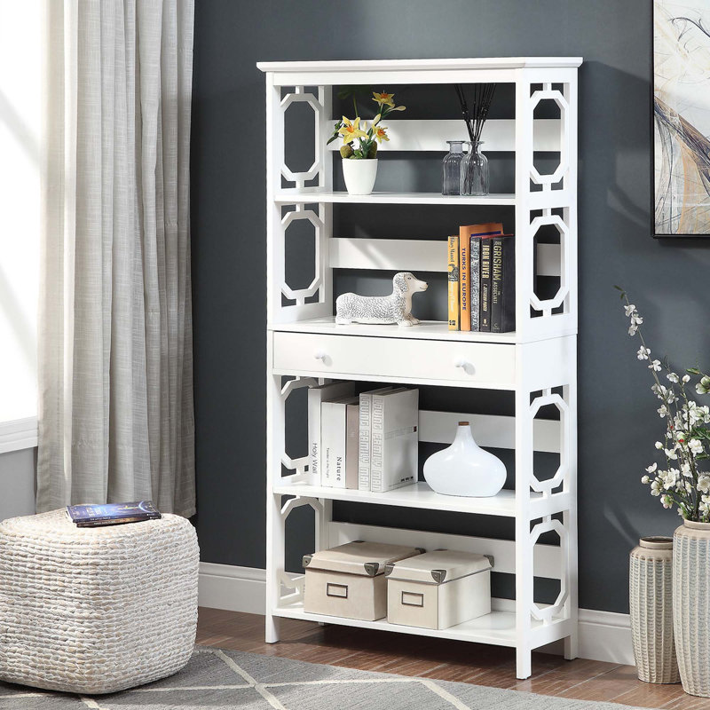 Liman Etagere Storage Bookcase, White