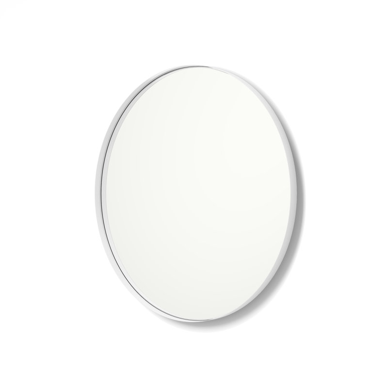 Cele Metal Flat Wall Mirror, 24" x 24", White