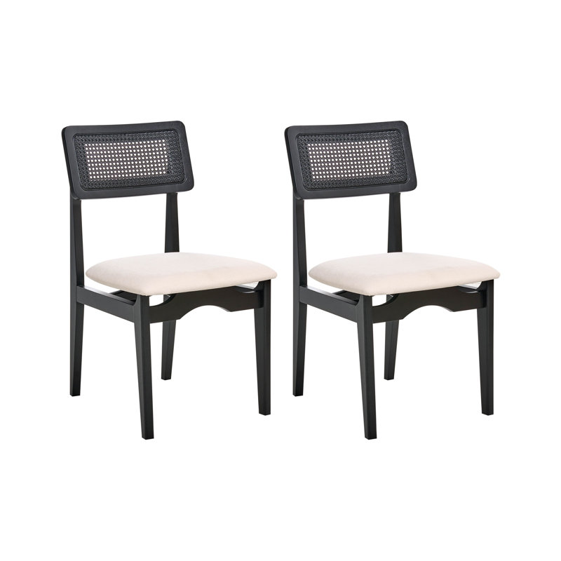 47cm H Fabric Upholstered Side Chair, Black