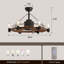 Ventilateur de plafond 30 po avec lustre en cage style campagnard rustique