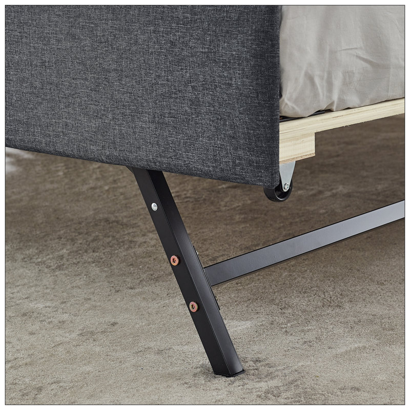 Lit pour chambre à coucher, Gris foncé