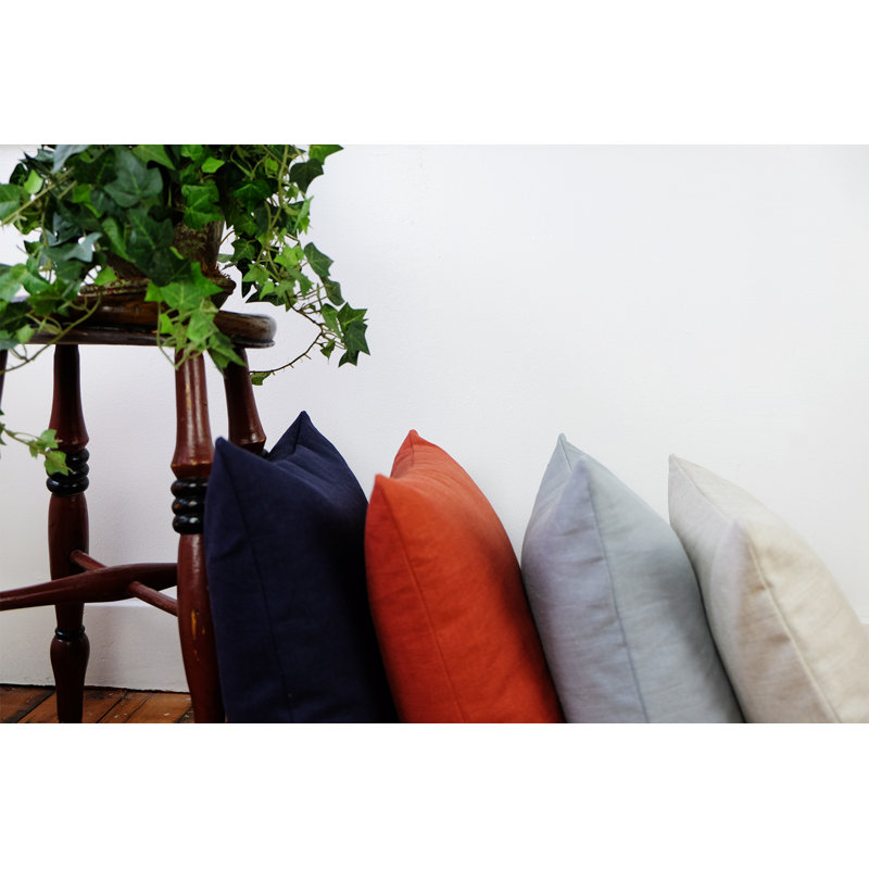 Linen Reversible Pillow Cover, Light Gray, Pillow Cover Only - No Insert, 20" x 20"