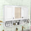 Élégante armoire à pharmacie murale avec tablettes réglables et silhouette en demi-lune-1586966530