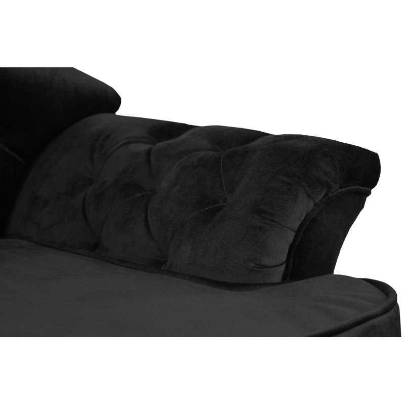 Debose Orthopedic Polyester Pet Bed, Black