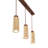 Elegant Adjustable Chandelier, Wood Veneer & Metal Body, Beige & Walnut Finish | Cap Size: Ø2.6 x 7.1 inches, Total Height: 11.8 - 63.0 inches, Base Plate: 23.6 x 2.4 x 1.6 inches | 3 x GU10 Max 10W (Bulb Not Included)-1606904608