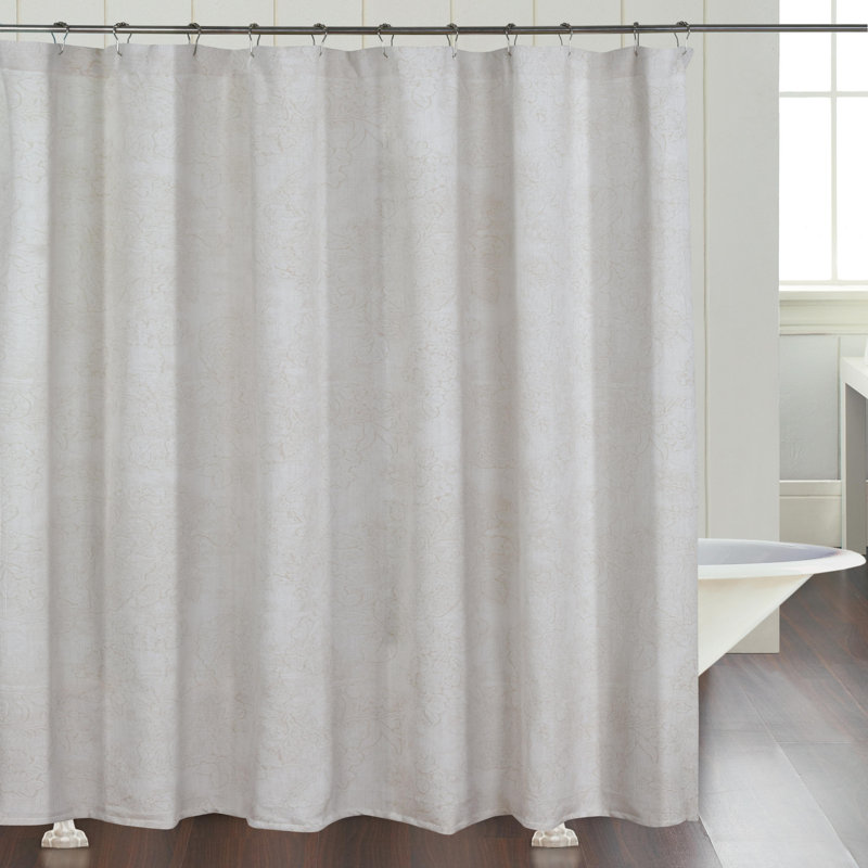  Rideau de douche Shelley, Motif floral taupe