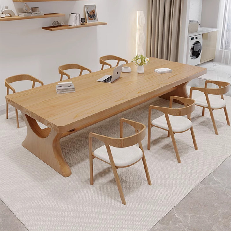 Ensemble de bureau d'écriture rectangulaire et chaise, H 29,52 po x l 94,48 po x P 39,37 po