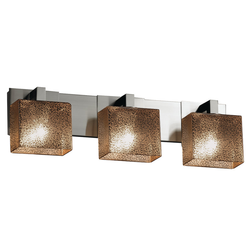 Éclairage pour meuble-lavabo 3 lumières Casson, Nickel brossé, Tissage