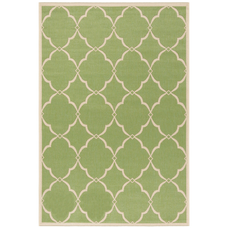 Bascom Geometric Hand Woven Indoor / Outdoor Area Rug, Rectangle 79 x 152 cm