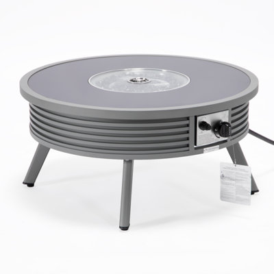 Kliyah Round Propane Smokeless Fire Pit Table
